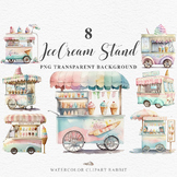 Ice Cream Stand Sweets Storefront Sweets Food Truck Clipart