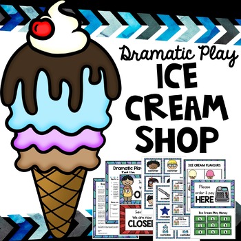 Preview of Ice Cream Store - Dramatic Play for preschoolers and school aged students