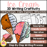 Ice Cream Summer Craft | Summer Writing Prompts - Kinderga