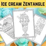 Ice Cream Summer Fun Mandala & Zentangle Coloring Pages En