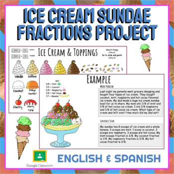 Preview of Ice Cream Sundae Project | English & Spanish