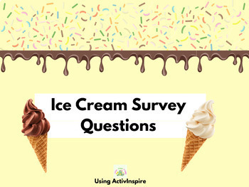 Preview of Ice Cream Survey Flipchart for ActivInspire, Promethean, Preschool, Kindergarten