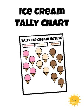 Preview of Ice Cream Tally Chart
