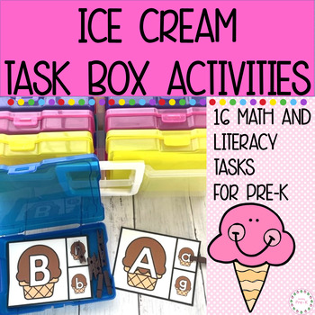 Preview of Ice Cream Task Box Activities for Pre-K/Preschool