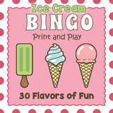 Ice Cream Themed Day Party Activity - BINGO Game & Matching Cards