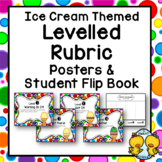 Ice Cream Themed Levelled Rubric: Posters & Student Flip Book