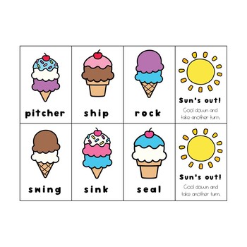 Ice Cream Themed Multiple Meaning Word Card Game by The Secondary Speechie