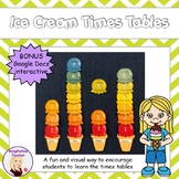 Ice Cream Times Tables PLUS Google Docs interactive