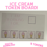 Ice Cream Token Board, girl token board, reward chart, pot