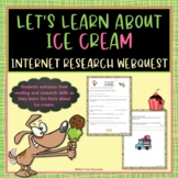 Ice Cream Treats Webquest Internet Scavenger Hunt Activity