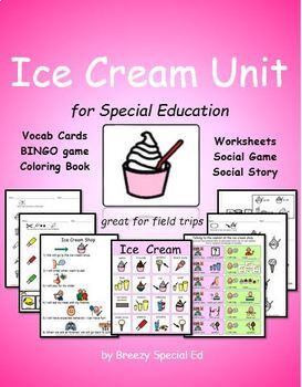 Preview of Ice Cream Unit for Community Trips {special education}