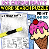 Ice Cream Word Search Puzzle Ice Cream and Summer Word Sea