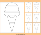 Ice Cream Writing Paper Cone Summer Prompts Write Story Ac