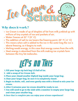 Preview of Ice Cream and Science