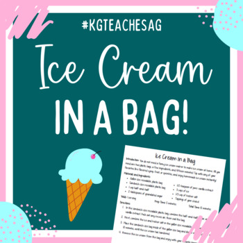 Preview of Ice Cream in a Bag Instructions