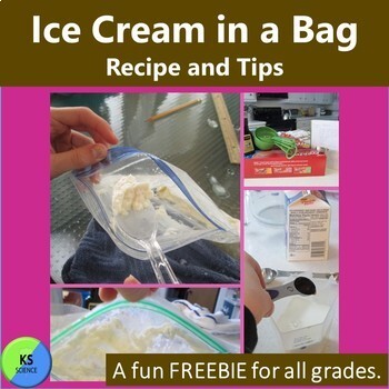 Preview of Ice Cream In A Bag | Simple And Easy Recipe FREEBIE | End of Year Fun