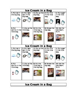Preview of Ice Cream in a Bag -- States of Matter Science Experiment