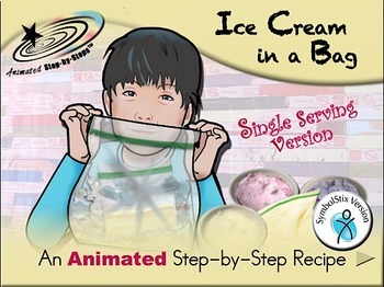 Preview of Ice Cream in a Bag (single serving) - Animated Step-by-Step Recipe - SymbolStix