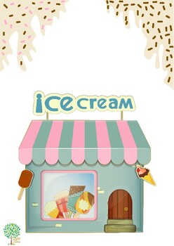 Preview of Ice-Cream shop printable with alphabet