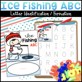 Preview of Ice Fishing ABC Winter Letter Identification Activity