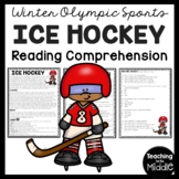 Ice Hockey Reading Comprehension Worksheet Winter Olympics