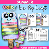 Ice Pop Summer Craft Back to School All About Me Bulletin 