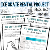 Ice Skate Rental Math Craft Project | Winter Money Math, Time, Inventory Project