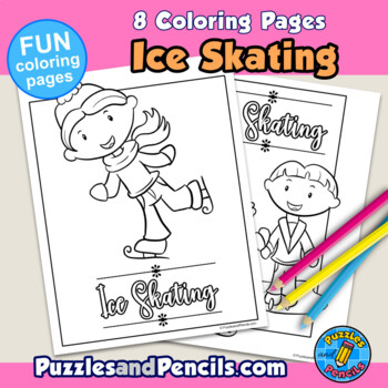 iceskating coloring pages