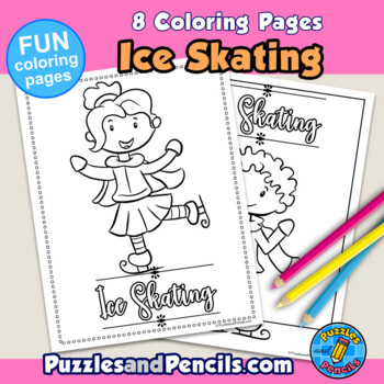 girl ice skating coloring page