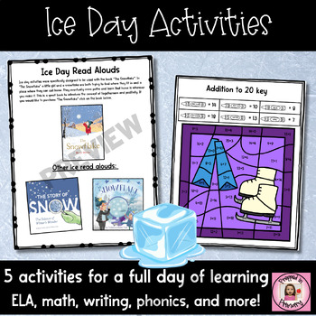 Preview of Ice/Snowflake Day Activities - 12 Days of Christmas