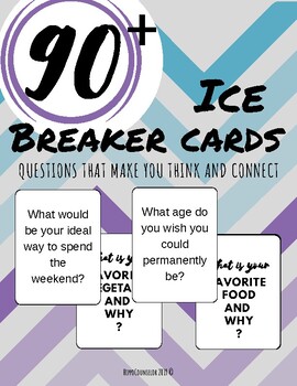 Ice breaker cards by Hippo Counselor | Teachers Pay Teachers