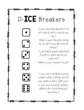 Ice breakers by Olivia Brickey | Teachers Pay Teachers