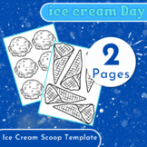 summer coloring Pages  : Ice Cream Scoop Template coloring sheets