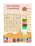Ice-cream Flavors - Word Search Puzzles