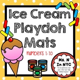 Ice-cream Sprinkle Playdoh Mats - Numbers 1-10 (June)