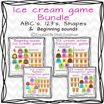 Preview of Ice cream matching  games BUNDLE!