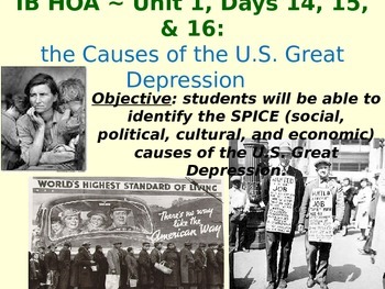 Preview of Causes of the U.S. Great Depression - lecture