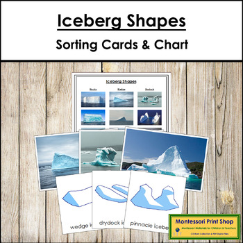 Iceberg Shapes Sorting Cards & Control Chart by Montessori Print Shop