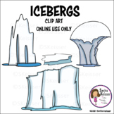 Icebergs Clip Art, Winter, North/South Poles, Climate Chan
