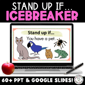 Preview of Stand Up If... No Prep Back to School Icebreaker Activity PPT and Google Slides