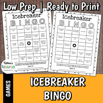 Icebreaker BINGO by Katrina's Resources | Teachers Pay ...
