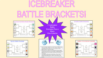 Preview of Icebreaker Back To School Battle Brackets