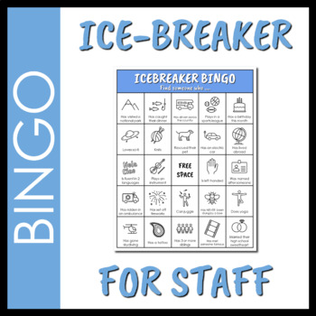 Preview of Icebreaker Bingo (Adult/Staff Version)