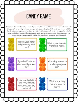 Icebreaker - Candy Game by Fun School Counselor | TpT