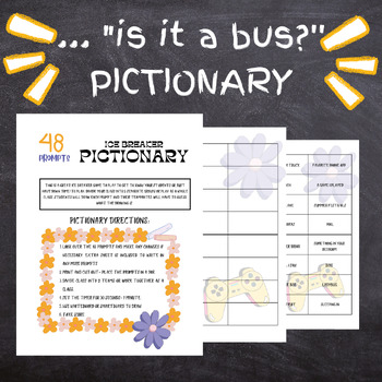 Preview of Icebreaker Pictionary/ Interactive Game/ Class Activity/ Getting to know you