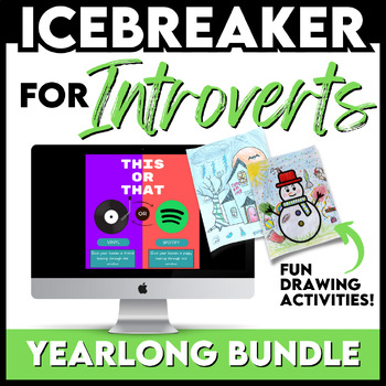 Preview of Icebreaker Social Skills Activity Back to School, Halloween, End of Year, Winter