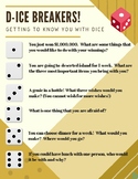 Roll The Dice Icebreaker Teaching Resources | Teachers Pay Teachers