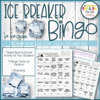 Preview of Icebreakers, Bingo, Back to School