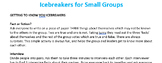 Icebreakers for Small Groups