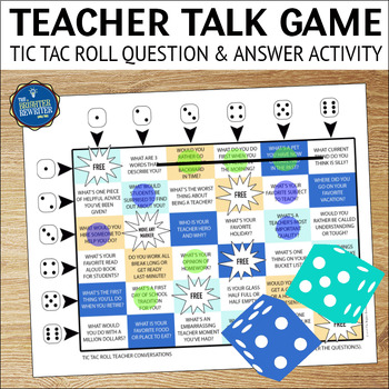 Preview of Icebreakers for Teachers Roll and Cover Conversation Game